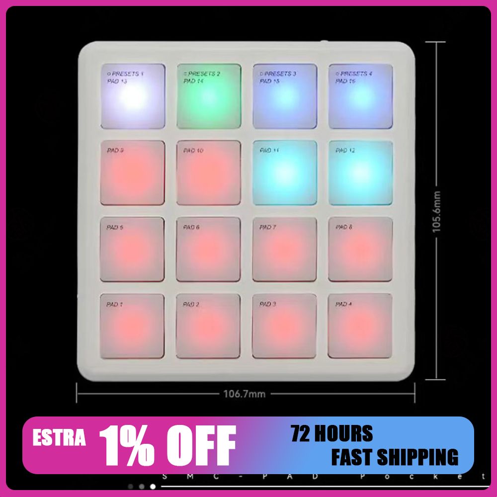 M-VAVE SMC-PAD POCKET ワイヤレスBlu - Midi Controller Pad のレビューと価格