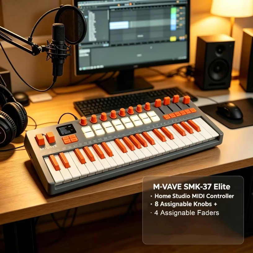 M-VAVE SMK-37 エリート ワイヤレス MIDI  - Midi Controller Pad のレビューと価格