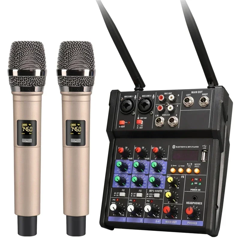 4 チャンネル USB オーディオ ミキサー ワイヤレス マ - Audio Music Dj のレビューと価格