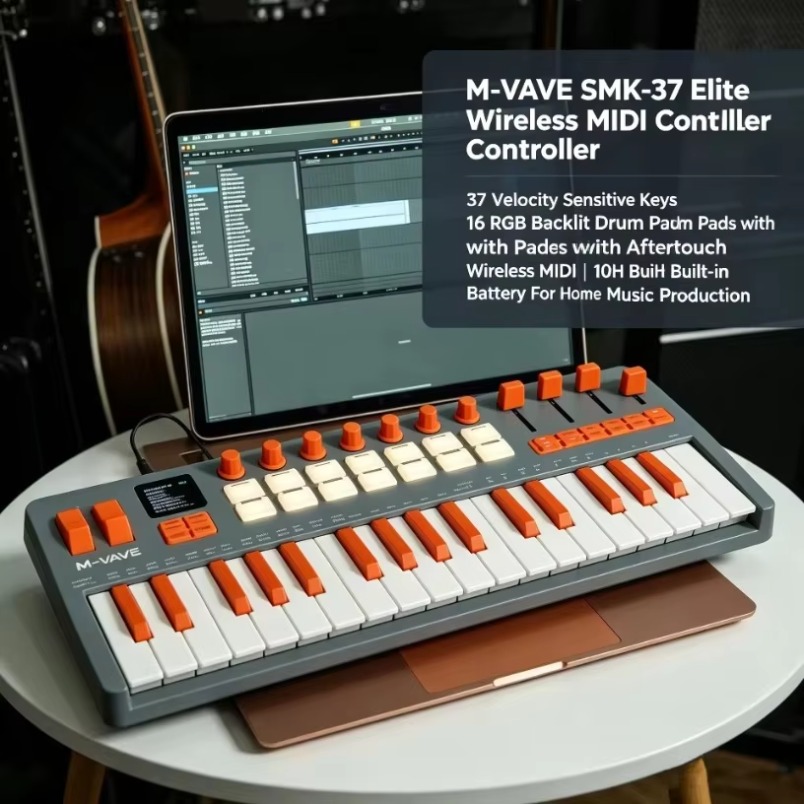 M-VAVE SMK-37 エリート MIDIキーボード 3 - Midi Controller Pad のレビューと価格